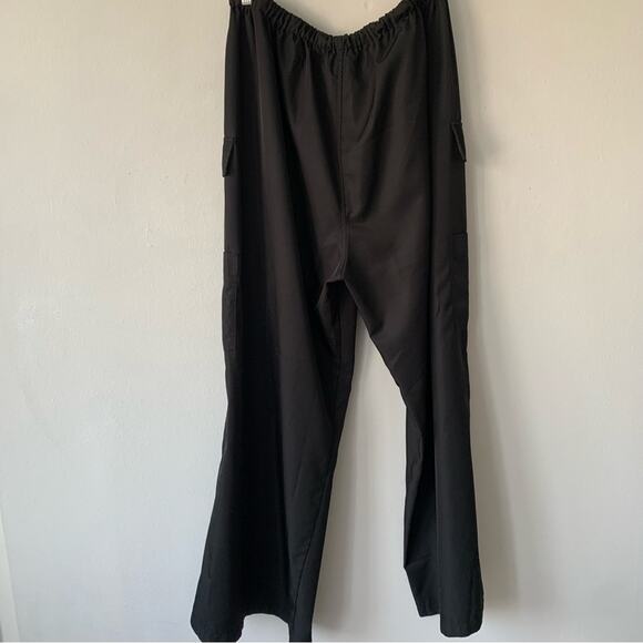 Reformation Ethan Cargo Drawstring Pull On Twill Pockets Pants Trousers Black - Picture 5 of 6